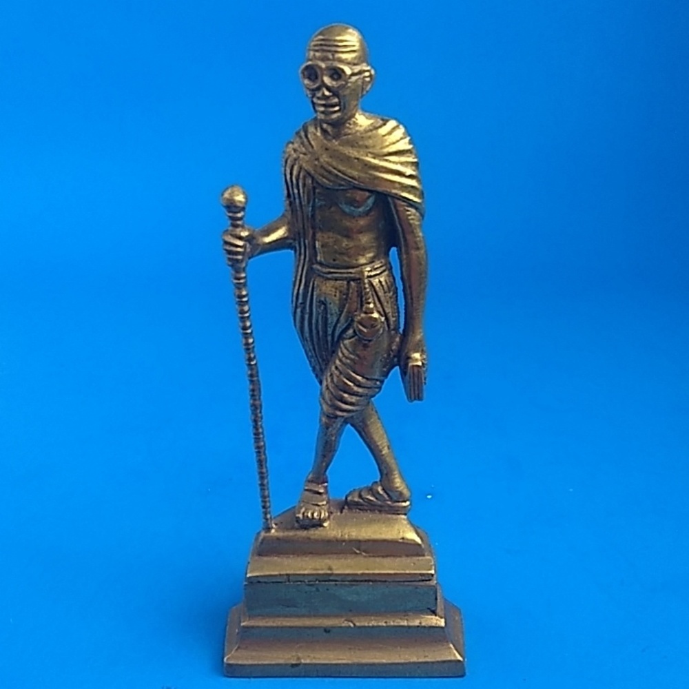 Gandhi brass statuette